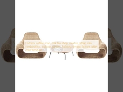 आउटडोर कॉफी शॉप, दूध चाय की दुकान, रचनात्मक रतन सोफा संयोजन, आउटडोर उद्यान, बालकनी, छत, अवकाश रतन कुर्सी फर्नीचर